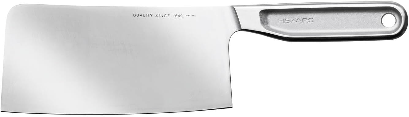 Fiskars All Steel Chopping Knife, Total Length: 28.3cm, Japanese Aichi Hard