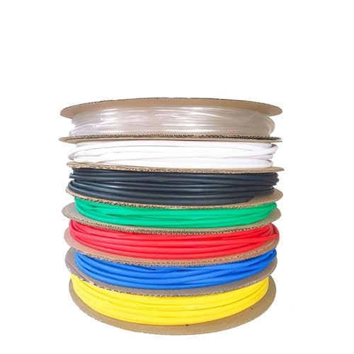 LIXIAOC 100 Meters 18mm Cable Sleeve 2:1 Polyolefin Heat Shrink Tube Insulating Colorful Red Yellow Blue Green Black Transparent(Yellow Green)