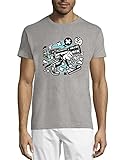 Peso: 155 g/m² Monocular Let\'s Look at The Stars Astronomy Crew Neck Camiseta de algodón para hombre Gris, gris, XL