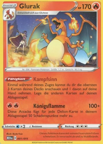 MZTCG - Glurak - M24 001 - McDonald’s Dragon Discovery - Sammelkarte - Deutsch - mit MZTCG Versandschutz