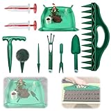 2026 Upgraded All-in-One Gardening Tool Kit: Thickened Repotting Mat, 12-Hole Punch Tools, Handheld Seed Planter & Spreader, 10 Pcs for Precise Sowing Indoor/Outdoor Ideal Gift for Planting Enthusiast
