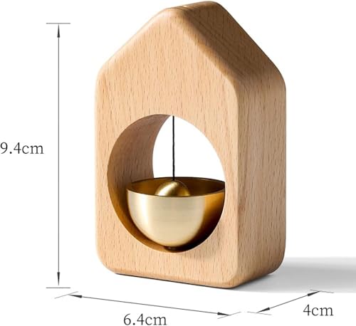 Image of White Angel House Warming Gifts Aesthetic Home Decor Door Bell Without Wire Wind Chime House Decoration Items for Living Room Gift Items (House Shape Aesthetic japanes Door Bell)
