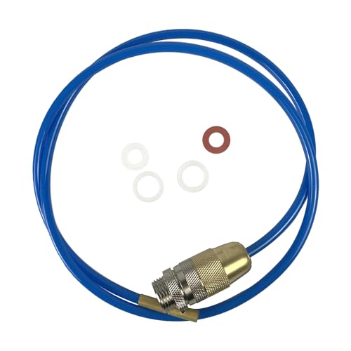 HUAREW Appareil de nettoyage de conduites d'eau haute pression Nettoyeur de conduites haute pression puissant pour tuyaux M22 M24 et 1/2 pouces avec joints et longueur de 2 mètres