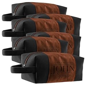 Amazing Items Personalized Groomsmen Gifts, Custom Men Toiletry Bags – Groomsman Gifts for Wedding