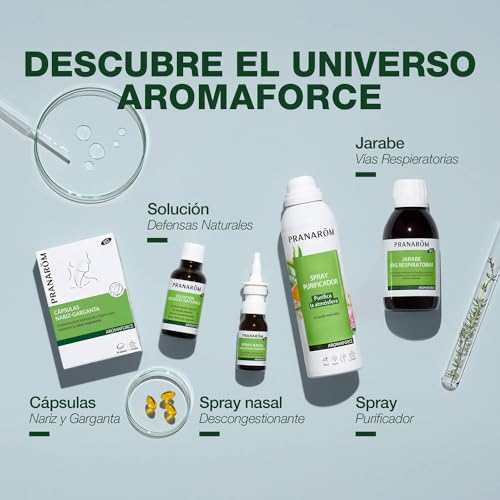 Miniatura 6 de PRANAROM - Aromaforce Oleobiotic - Salud de las Vías Respiratorias - Aceites Esenciales 100% Puros E Integrales - 15 Cápsulas