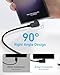 Anker USB C to USB C Right Angle Cable, 240W 90 Degree Type-C Braided Charging Cord for iPhone 17 Series and More (2Pack 6FT Black)