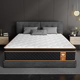 Matelas 160 x 200 cm, hauteur 25 cm, 7 zones, degré de dureté H3, matelas orthopédique et ergonomique à ressorts avec couche de mousse à mémoire de forme, certifié Oeko-Tex et CertiPUR, soulage le dos