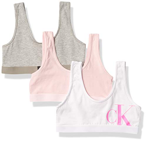 Calvin Klein Girls' Modern Cotton Bralette Bra 3 Pack