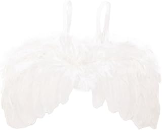 Nishine 2 PACK White Newborn Fuzzy Feather Angel Wings + Headband Set for Baby Cosplay Girls Costume Photography