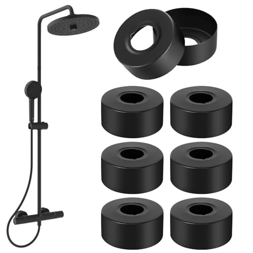 NCCHDZSW Set of 8 Cover Rosette Stainless Steel 66 x 25 x 30 mm Heating Pipe Rosette Shower Fitting Decorative Pipe Covers for Shower Faucet Decoration Kitchen Decoration