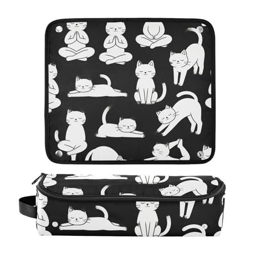 Bolso de viaje y tapete resistente al calor para herramientas de cabello miniatura 3