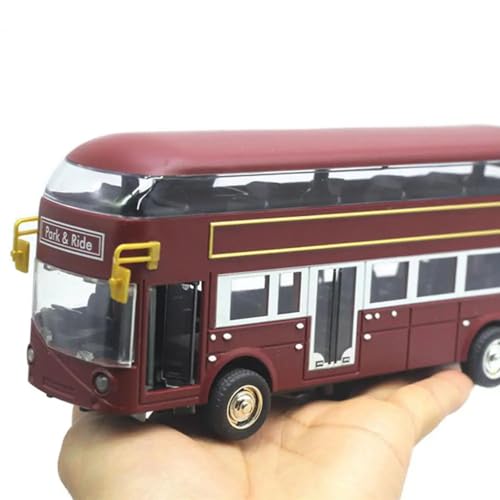 Image of DARVICE Double Decker Bus Toys for Kids Diecast Metal Bus Alloy London Bus Light & Music Open Door Collection Bus Toys for Boy Kids