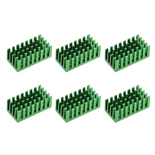 Patins thermiques imprimante 3D uxcell en aluminium vert 11x28x14mm