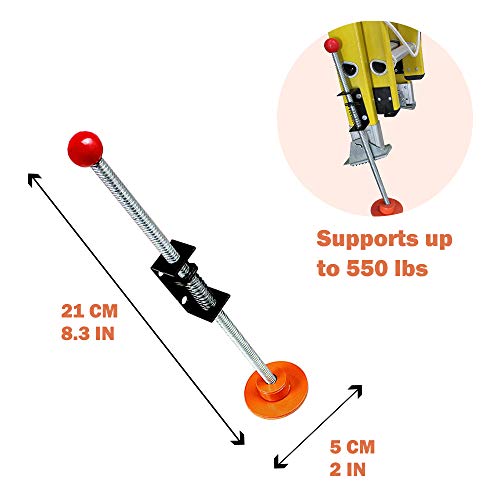 Sidasu Orange Ladder Leveler Pair Extension Ladder Stabilizer Adjustable Feet Levelers Ladder Leveler Feet up to 550LBS Ladder Extension for Stairs