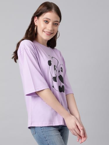 Image of KOTTY Women's Graphic Printed T-Shirt - Soft Cotton Blend Tee for Everyday Style