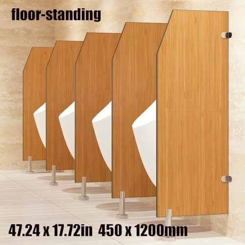 Wall Mounted Urinal Screen Partition Divider for Men 35.43"x15.75" Toilet Protection for Schools Kindergartens Malls & Public Facilities Includes Accessories