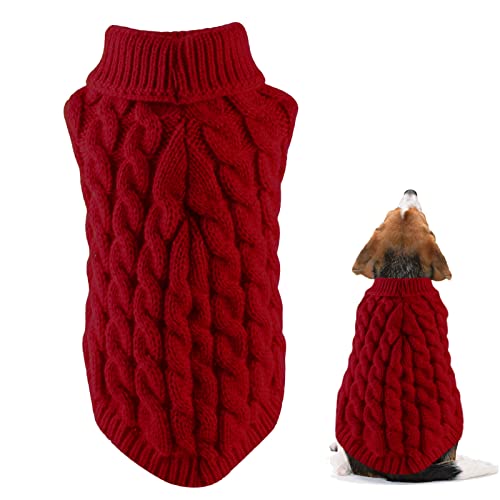 inverno para cães - Camisolas gola alta para cães pequenos | Camisolas para cães tricô patchwork cão