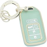 YUBOMT for Honda Key Fob Cover,Car Key Shell with Key Ring for Honda Accord Civic Passport Pilot Ody