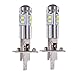 2 PCS H1 Super White 6000K 100W High Power LED Fog Light Driving Bulb DRL