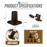 TDBS The Dustpan and Brush Store 3-Pack Plastic Broom Bracket, 2 Screw Holes Heavy Duty Broom Handle Bracket to Support Fixed Push Broom Handle, 15/16” (23mm to 24mm Diameter) Broom Head Bracket - Image 6