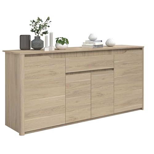 Parisot 0191ENFI CHICAGO Enfilade BuffetPanneaux de particules Chêne Dakota 185,5 x 46x 85,5 cm