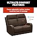 Thomas Payne Signature Seismic Series Satula RV Theater Seating Loveseat Recliner Set with Power Adjustable Lumbar, Headrest, Reclining, Heating, Massage, Cupholder Controls - 2024117120