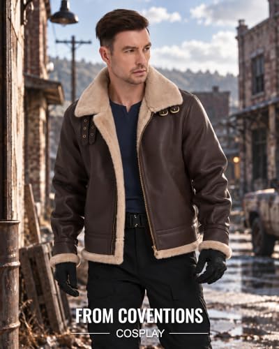 Mifidy Faux Shearling Flight Coat