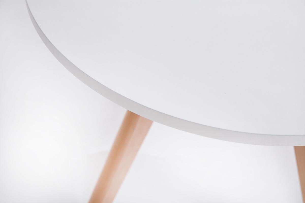 CLP Table d'appoint Eirik, Ronde, Bois, 60x60 cm, Design, Hauteur ca. 40 cm, Couleur:Nature
