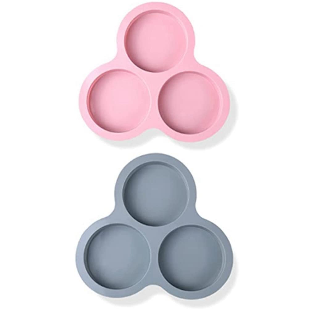 CTRLZS Silicone Air Fryer Egg Pan Reusable Air Fryer Egg Mold,Non-Stick Air Fryer Baking Pan,3 Cavity Silicone Muffin Pans 2Pc