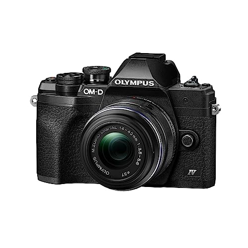 Image of OM SYSTEM Olympus OM-D E-M10 Mark IV Black Camera Body & Olympus M.Zuiko Digital 14-42mm F3.5-5.6 II R Lens