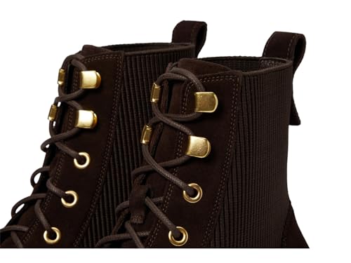 COLE HAAN WOMENS CAMEA WP COMBAT BOOT II, DARK CHOCOLATE SUEDE WATERPROOF, 5 C US - image 6