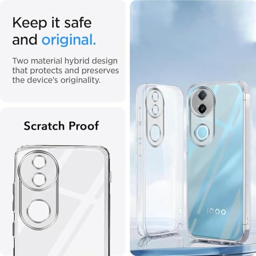 Image of Jkobi Silicone Back Case Cover for Vivo iQOO Z10R (Clear Shockproof Case with Camera Protection | Soft and Flexible | Transparent)