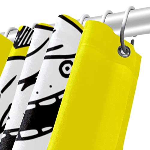 Rideau de douche jaune princesse imperméable 183x183 cm - 6