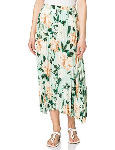 Only ONLALMA Life Poly Plisse Skirt Wvn 8 Gonna, Luce/AOP: Big Floral, 42 Donna