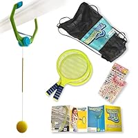 WakkaBall Kids Indoor Swing Ball Game - Hanging Ball on a String for Kids with Adjustable Height & 2 Rackets - Game for Hand-Eye Coordination - Girls & Boys Toy