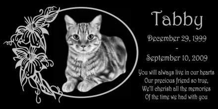 Lazer Gifts 12 x 6 Personalized Black Granite Pet Memorial Marker Style