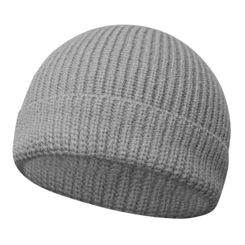 Image of PFFY Trawler Short Fisherman Beanie Cuff Beanies Winter Hats for Men Women | Roll-Up Edge Knit Trawler Beanie, Soft Warm Hats, Cold Weather Skull Cap for Traveling, Camping, Sport, Outdoor