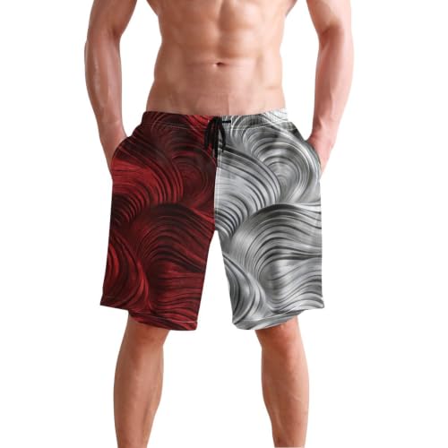 Short de plage décontracté homme en velours argenté premium