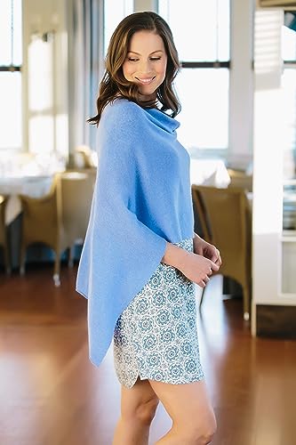 Image of CLAUDIA NICHOLE Womens 100% Cashmere Dress Topper - Cashmere Poncho Wrap