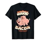 Makin' Bacon T-Shirt, Pig, Funny Meatatarian, Zany Brainy T-Shirt