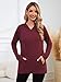 Liu & Qu Women's Nursing Sweatshirts for Breastfeeding with Hidden Zipper Long Sleeve Maternity Hoodie Causal Clothes Heather Wine