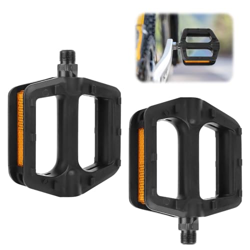 2 Piezas Pedales MTB con Tiras Reflectantes Pedales MTB Carretera Pedales Bbicicleta Montaña Pedal Bicicleta Pedales Bici Pedal de Bicicleta Antideslizante Pedales Plataforma MTB para Carretera