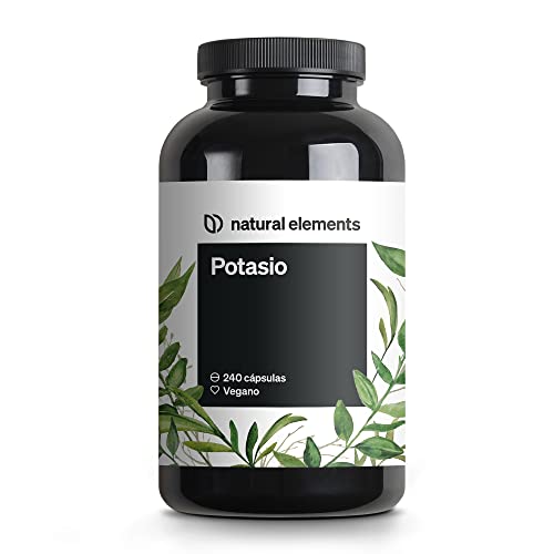 Potasio - 800 mg de citrato de potasio por dosis diaria - Soporte para la tensión arterial, la función muscular y el sistema nervioso - 240 Comprimidos - Vegano y probado en laboratorio en Alemania