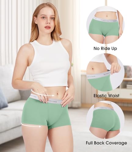 BAMBOO COOL Womens Bamboo Boxer Briefs Underwear Soft Stretch Boy Shorts Panties for Women4