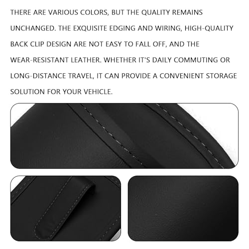 Portavasos universal para puertas de carro, cuero PU negro miniatura 6