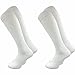 Produktbild GAWILO Herren Retro Kniestrümpfe (2 Paar) | 78% Baumwolle | knielange Socken im sportlichen Look mit Komfortbund | ohne zu Verrutschen (43-46, weiß)