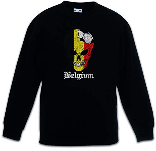 Sweat-shirt pour enfants Belgium Football Skull résistant pour l'hiver