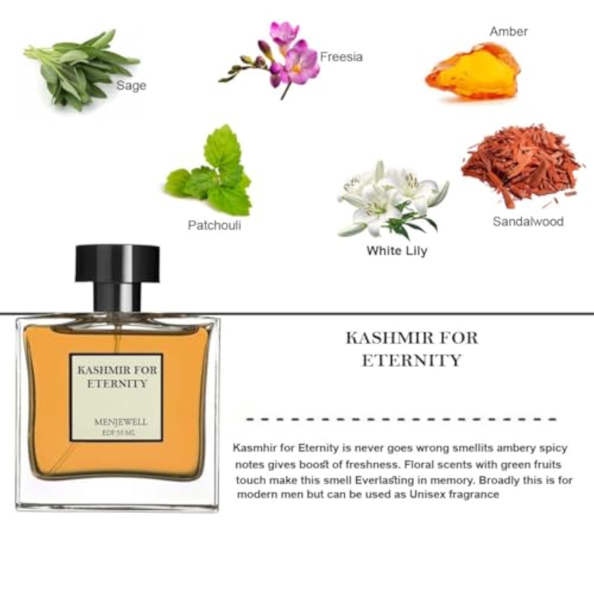 Kashmir For Eternity Eau De Perfume, Unisex Fragrance