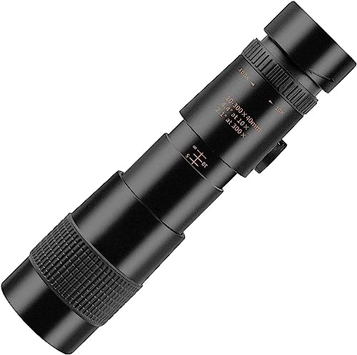 telescopio monocular, catalejos de Gran Alcance, profesiona 10-300X HD 10000 Metros telescopio con Soporte para teléfono Inteligente trípode telescopio monocular de visión Nocturna Humana