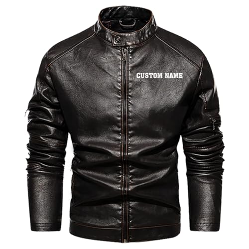 Rock & Roll, Skull Music Punk Headphone Mohawk Hair Personalized Mens PU Leather Vest Coat Custom Jacket3